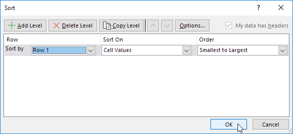Sort Columns