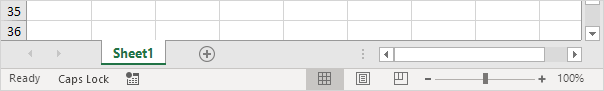 Status Bar in Excel