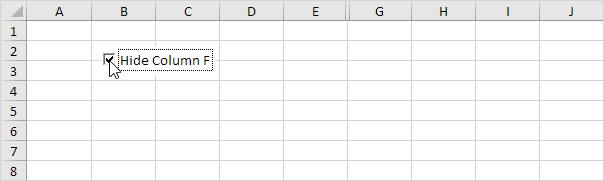 Use Checkbox to Hide Column