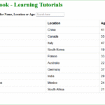 Create a Filter Search HTML Table with JQuery