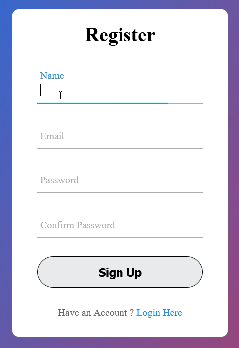 Create a Pure CSS Sign-Up or Registration Form Using HTML