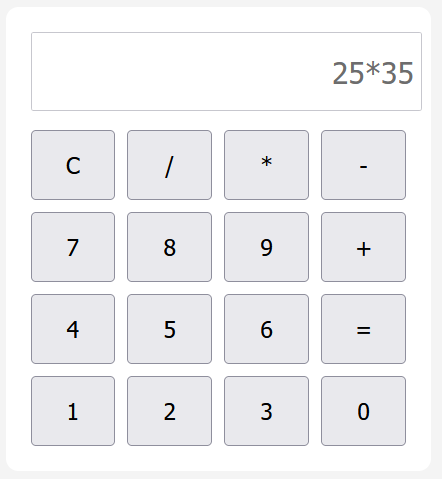 Simple Calculator Using JavaScript